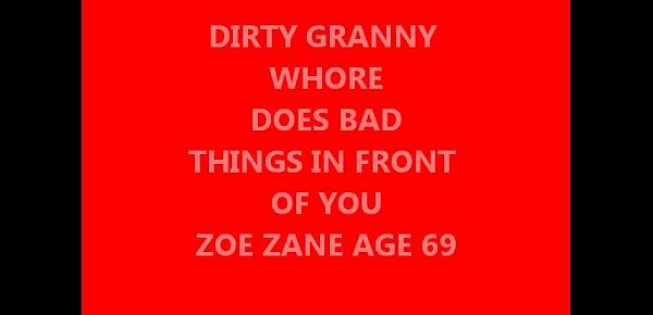  Bad Granny Whore Jerks Off  Zoe Zane